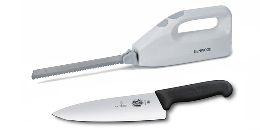Elektrische Brotmesser und Küchenmesser für das Zuschneiden von Schaumstoff.