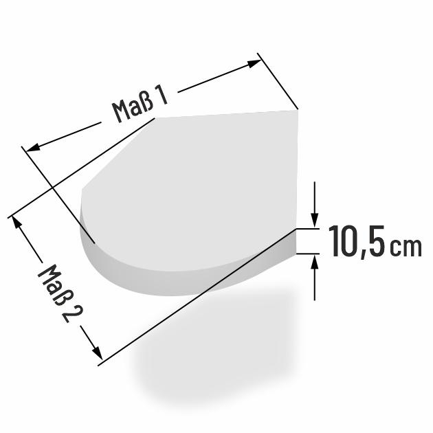 10.5cm dicke PUR Schaumstoff R�ckenkissen Sonderform