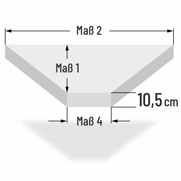 10.5cm dicke Sofa Schaumstoffpolster in Trapezform