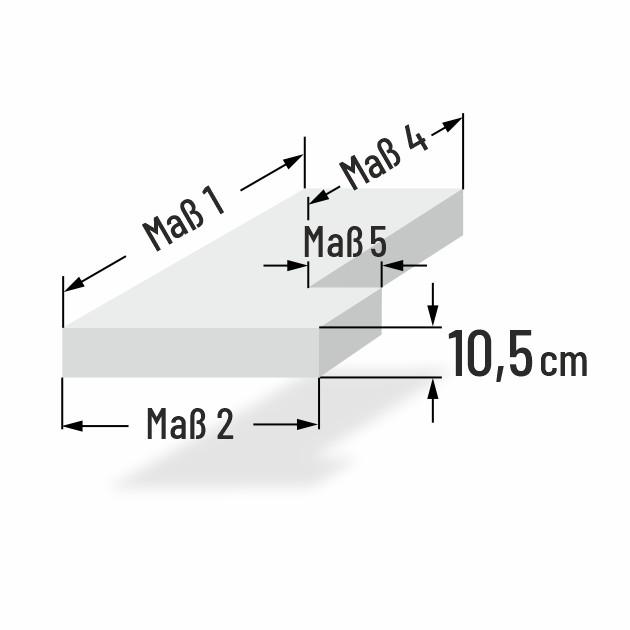 10.5cm dicke Sofa Schaumstoffpolster mit Ausschnitt