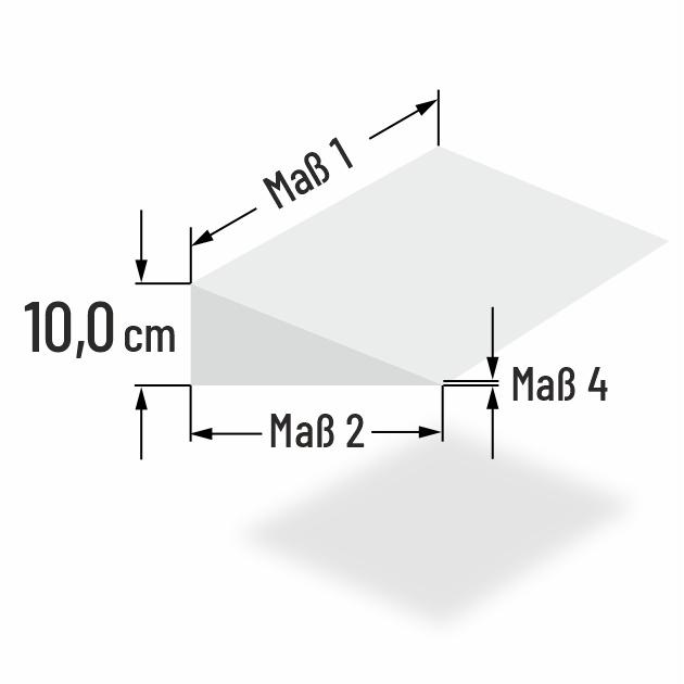 10cm hohes Schaumstoff Sitzkeilkissen nach Mass