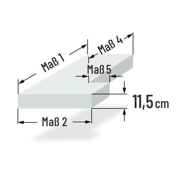 11.5cm dicke Sofa Schaumstoffpolster mit Ausschnitt