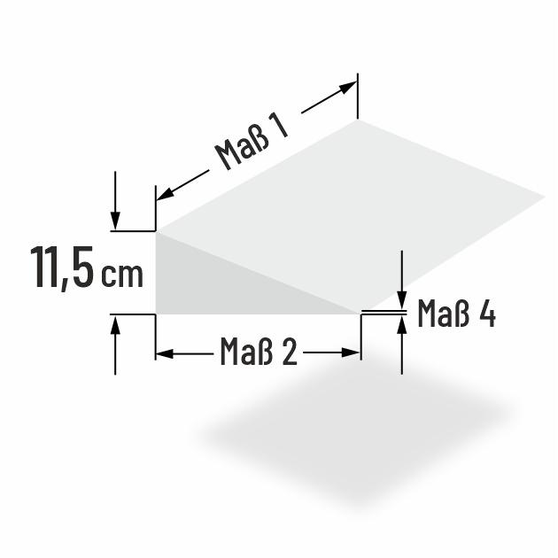11.5cm hohes Schaumstoff Sitzkeilkissen nach Mass