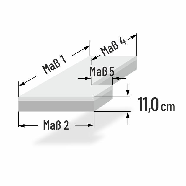 11cm dicke Kaltschaummatratze L Form Delux Komfort