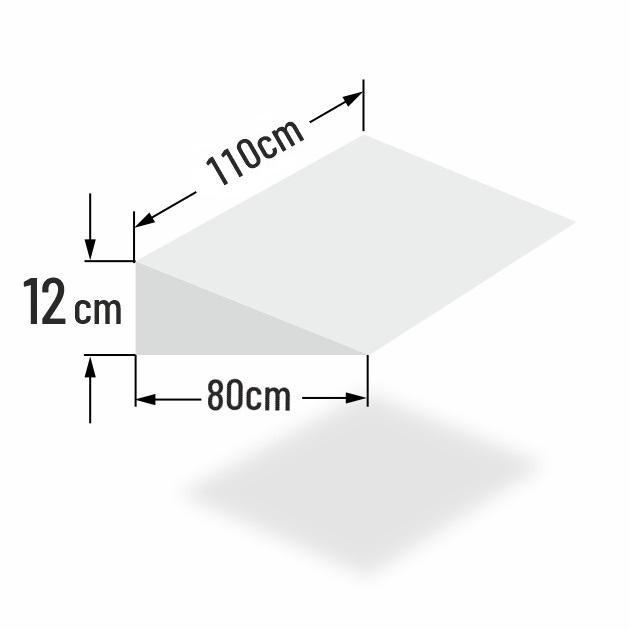 12cm erh�hter Matratzenkeil f�r 110cm Bettbreite