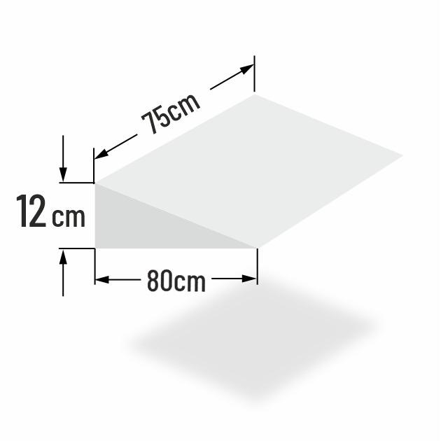 12cm erh�hter Matratzenkeil f�r 75cm Bettbreite