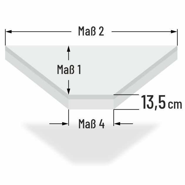 13.5cm dicke Kaltschaum Sofakissen Trapezform Delux Komfort