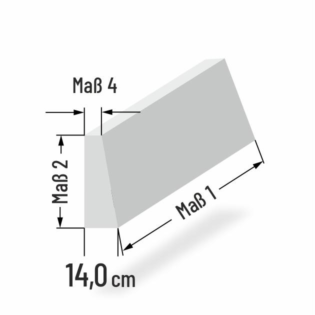 14cm dicke PUR Schaumstoff R�ckenkeilkissen auf Mass