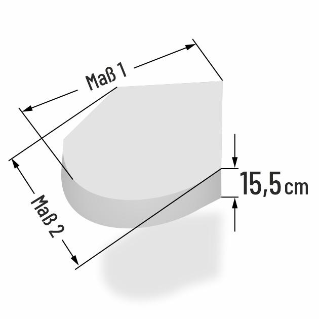 15.5cm dicke Kaltschaum R�ckenkissen nach Vorlage