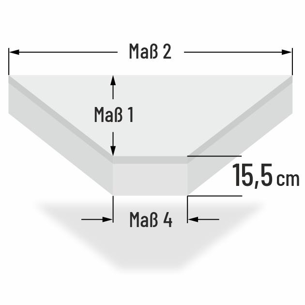 15.5cm dicke Kaltschaum Sofakissen Trapezform Delux Komfort