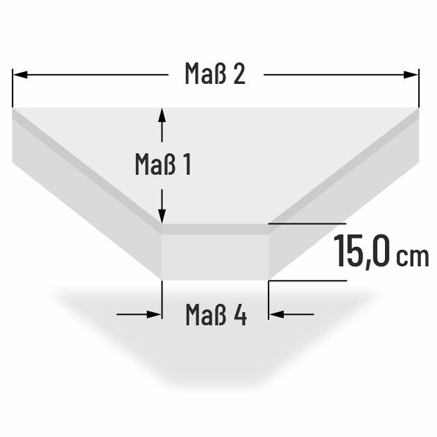 15cm dicke Kaltschaum Loungekissen Trapezform