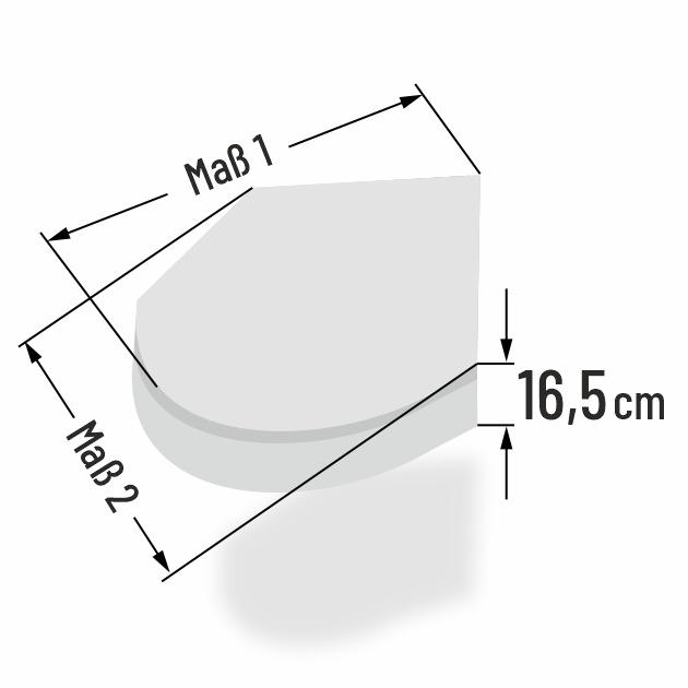 16.5cm dicke PUR Schaumstoff Sonderform Palettenpolster