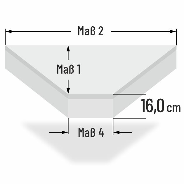 16cm dicke Kaltschaummatratze Trapezform Delux Komfort