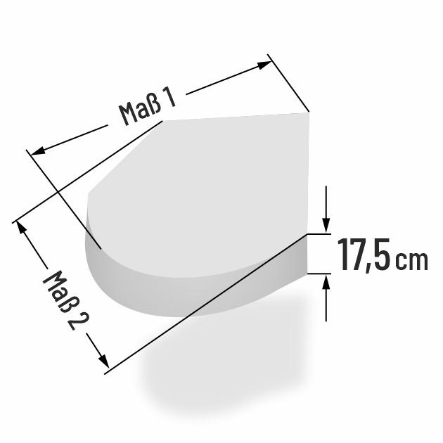 17.5cm dicke PUR Schaumstoff R�ckenkissen Sonderform