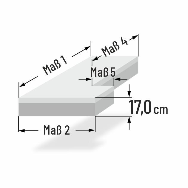 17cm dicke Kaltschaummatratze L Form Delux Komfort