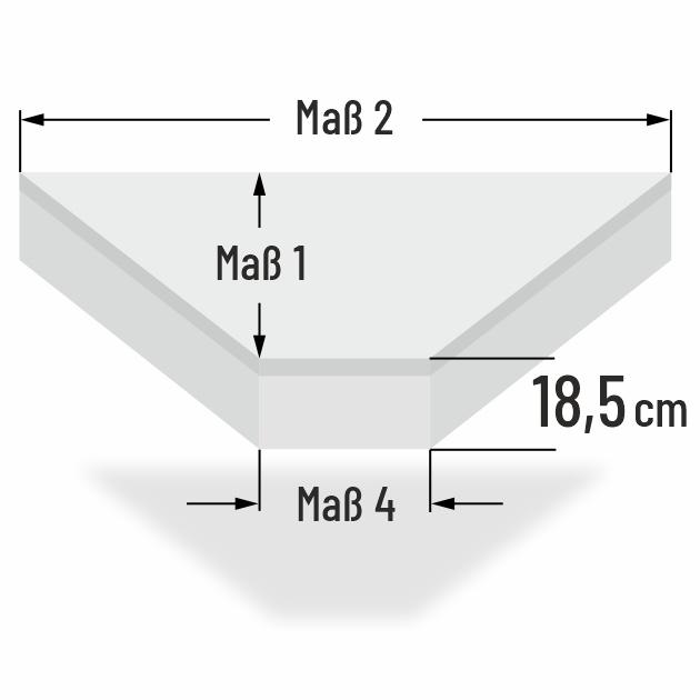 18.5cm dicke Kaltschaum Sofakissen Trapezform Delux Komfort