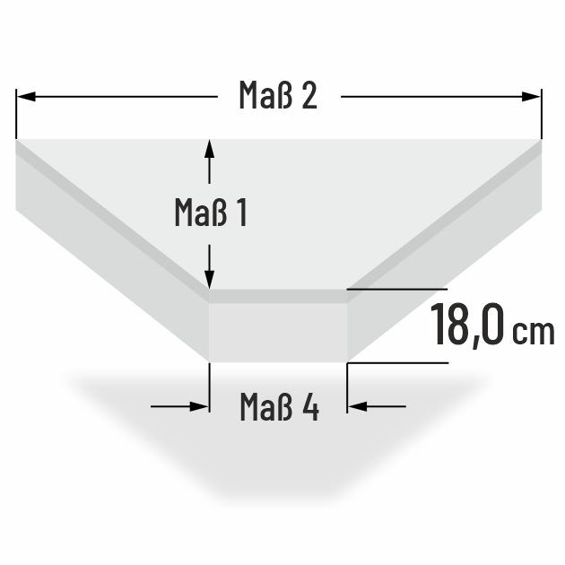 18cm dicke Kaltschaum Sofakissen Trapezform Delux Komfort