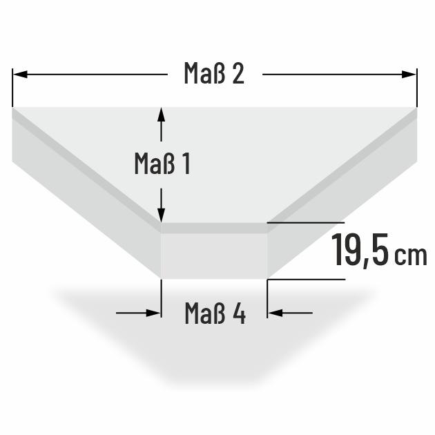 19.5cm dicke Kaltschaum Sofakissen Trapezform Delux Komfort