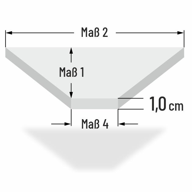 1cm dicke Schaumstoff Bankkissen in Trapez