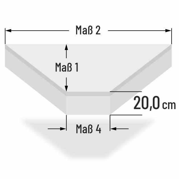 20cm dicke Kaltschaummatratze Trapezform Delux Komfort