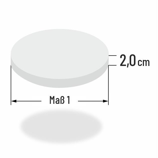 2cm dicke Kaltschaum Sitz Rundkissen
