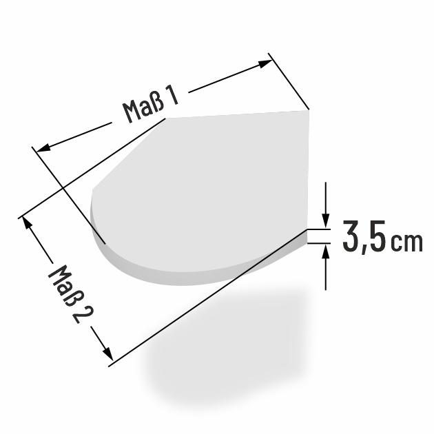 3.5cm dicke Kaltschaum Sitzkissen nach Vorlage