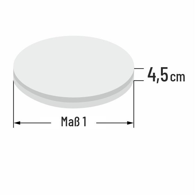 4.5cm dicke Komfort Sitzkissen Rondelle auf Mass