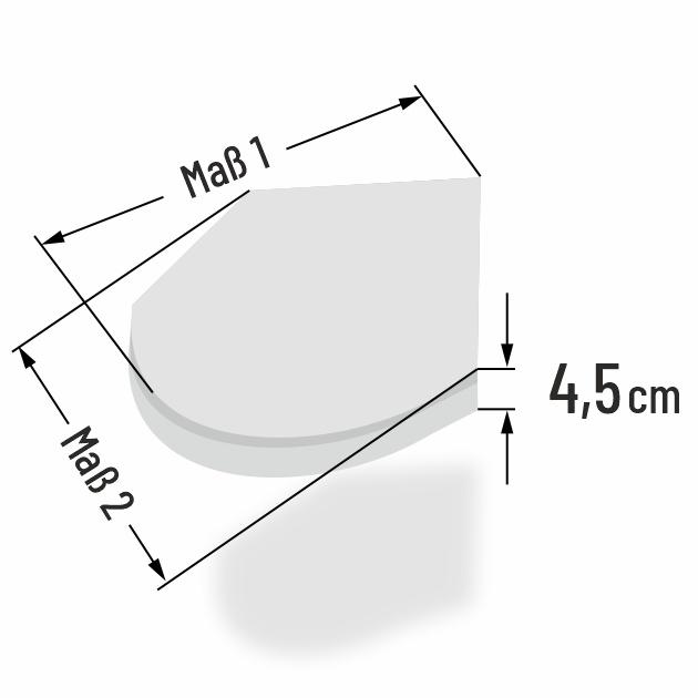 4.5cm dicke Komfort Sitzkissen im Sondermass