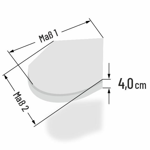 4cm dicke Komfort Sitzkissen im Sondermass
