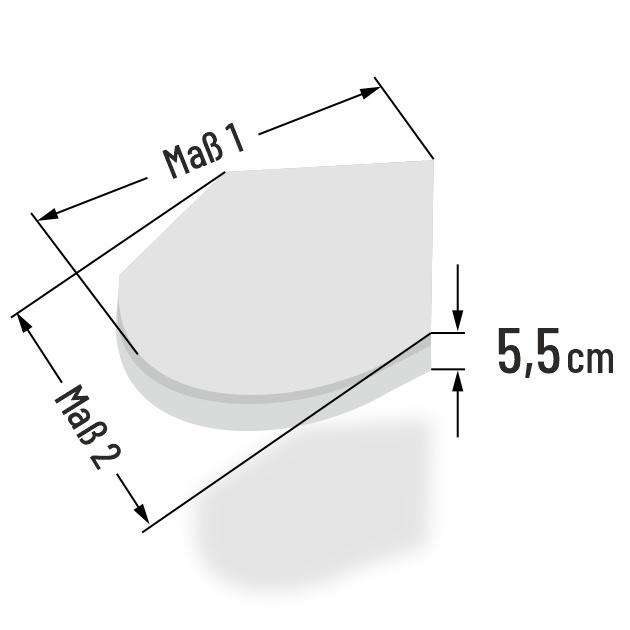 5.5cm dicke Kaltschaum Sofakissen Sonderform Delux Komfort