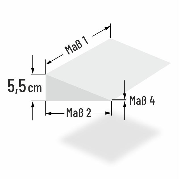 5.5cm dicke PUR Schaumstoff Sofa Keilkissen individuell angefertigt