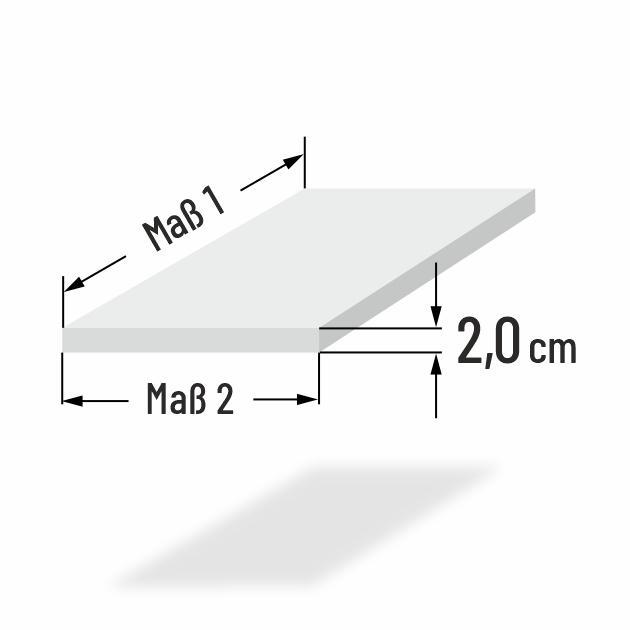 Eckbank Polster nach Mass rechteckig geschnitten aus  festem Standard - Schaumstoff