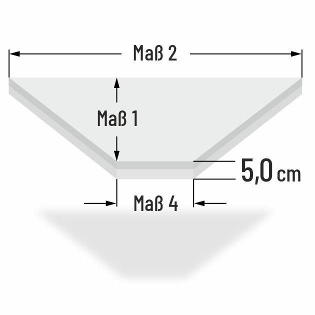 5cm dicke Kaltschaummatratze Trapezform Delux Komfort