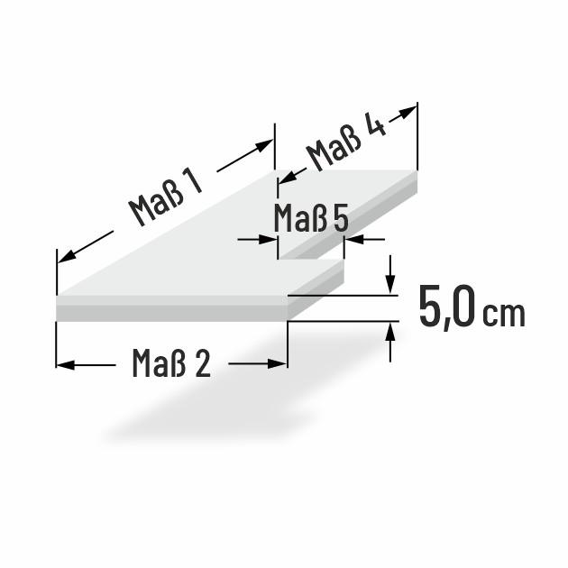 5cm dicke Komfort Sitzbankkissen mit einem Ausschnitt