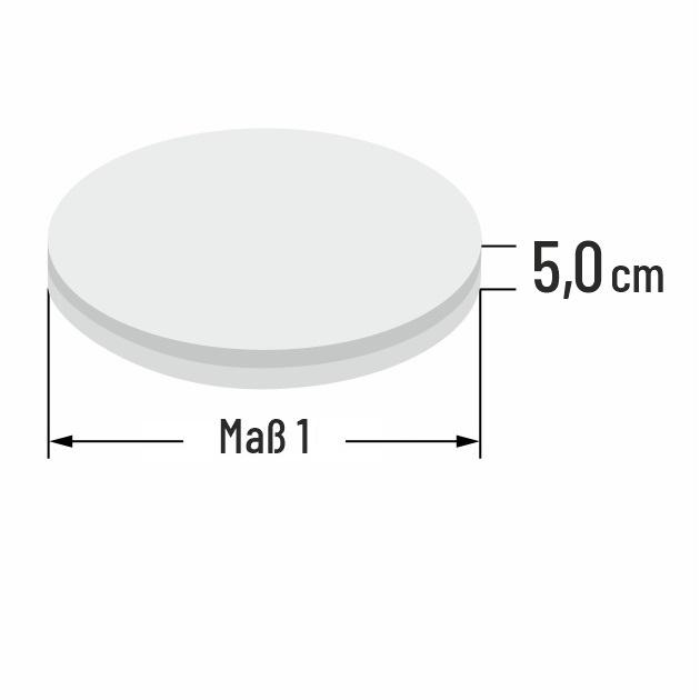5cm dicke Komfort Sitzkissen Rondelle auf Mass