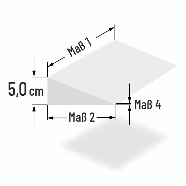 5cm dicke PUR Schaumstoff Sofa Keilkissen individuell angefertigt