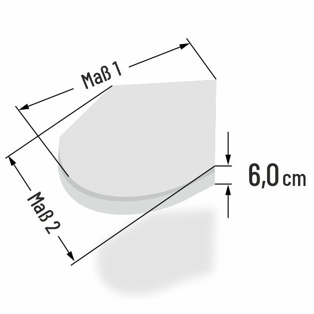 6cm dicke Komfort Loungekissen im Sondermass