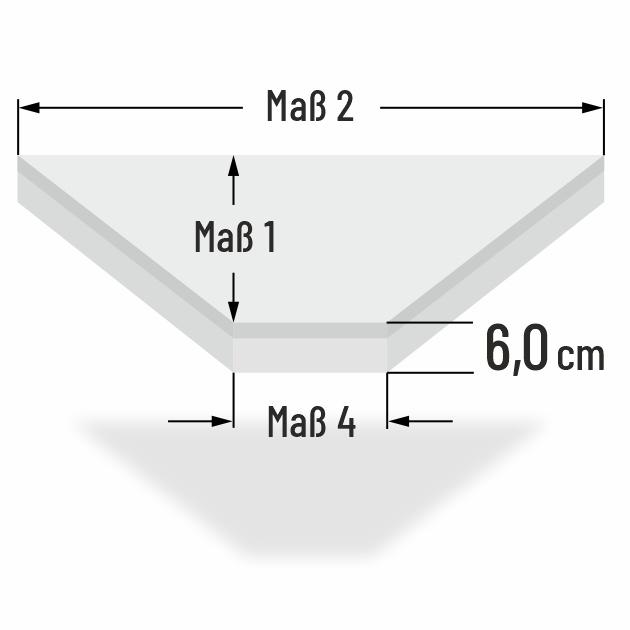6cm dicke Schaumstoff Komfort Trapezmatratze
