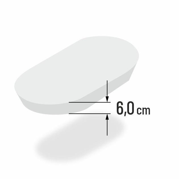 6cm dicke Stubenwagenmatratze oval konisch
