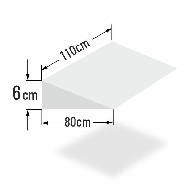 6cm erh�hter Matratzenkeil f�r 110cm Bettbreite