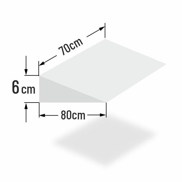 6cm erh�hter Matratzenkeil f�r 70cm Bettbreite