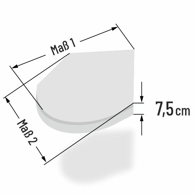 7.5cm dicke Kaltschaum Sofakissen Sonderform Delux Komfort
