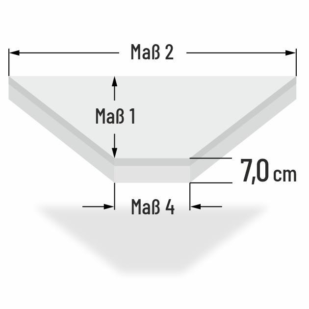 7cm dicke Komfort Sofa Trapezkissen