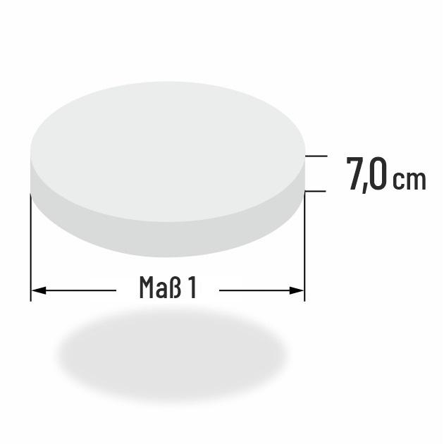 7cm dicke Sofa Schaumstoffpolster rund geschnitten