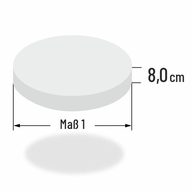 8cm dicke Sofa Schaumstoffpolster rund geschnitten