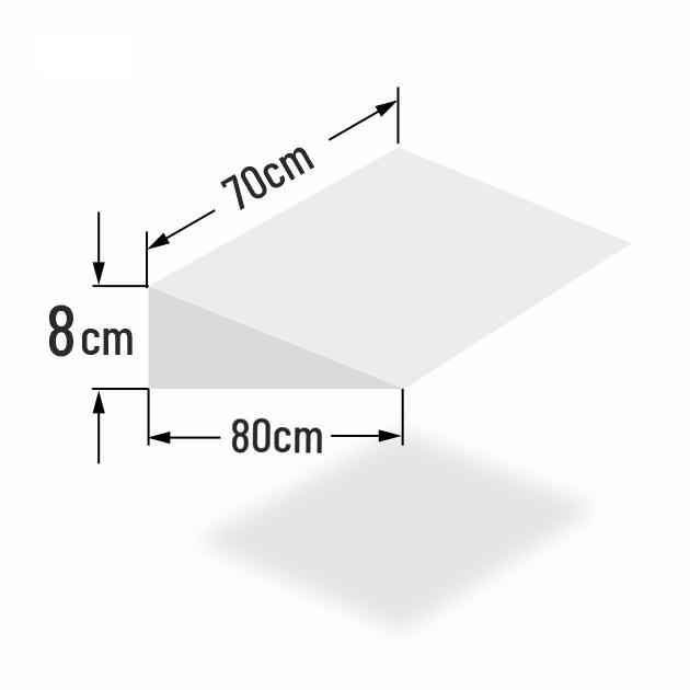 8cm erh�hter Matratzenkeil f�r 70cm Bettbreite