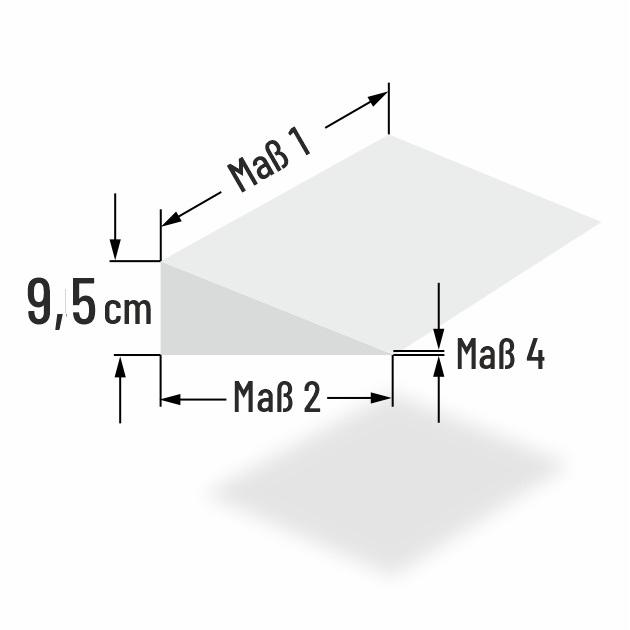 9.5cm hohes Schaumstoff Sitzkeilkissen nach Mass