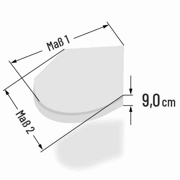 9cm dicke Kaltschaum Sofakissen Sonderform Delux Komfort
