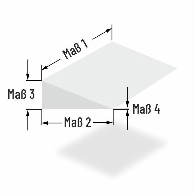 In Keil geschnittener Kaltschaum K55/60