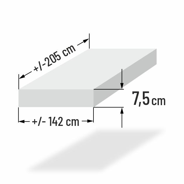 Kaltschaumplatte 200x140x7.5cm K5553